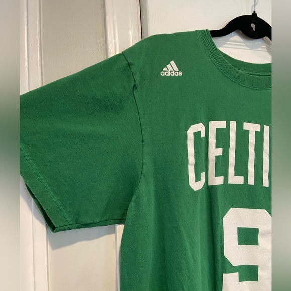 Adidas Boston Celtics Youth L Rajon Rondo #9 Cotton Graphic Print Tee Shirt - Picture 2 of 11
